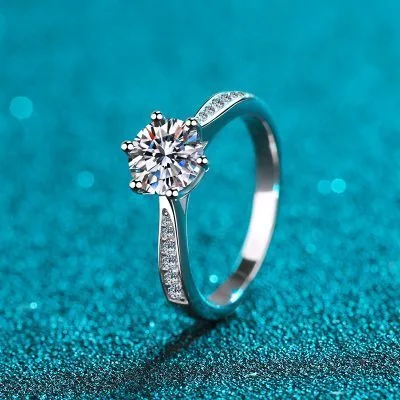 Nhẫn Bạc Nữ Mạ Bạch Kim đính đá Moissanite Royal Miracle LILI 717281 1