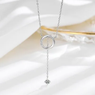 Vòng Cổ Bạc Nữ đính đá CZ Tròn Tryphena LILI 213877 1