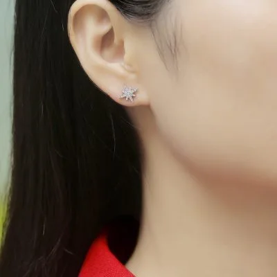 Bông Tai Bạc đính Kim Cương Moissanite Sao Băng LILI 295263 4