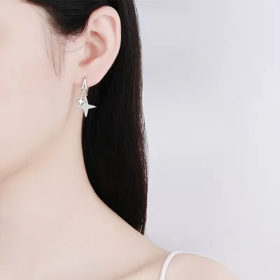 Bông Tai Bạc Nữ đính Kim Cương Moissanite ánh Sao LILI 613962 3