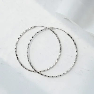 Bông Tai Bạc Nữ Hình Tròn Cách điệu Sophronia LILI 298223 1