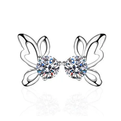 Bông Tai Bạc Nữ Tròn đính Kim Cương Moissanite Gregory LILI 665391 5