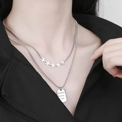 Dây Chuyền Bạc Nữ Chuỗi Hạt Xoắn Hình Ngôi Sao 5 Cánh Nemo LILI 834311 3
