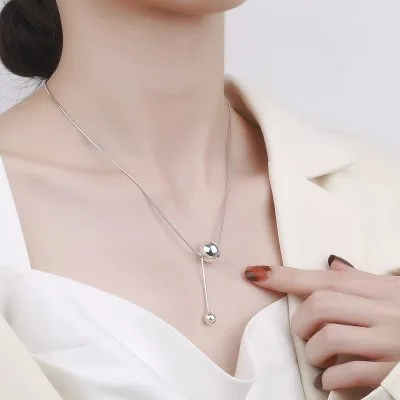 Dây Chuyền Bạc Nữ Chuỗi Liền đính Hạt Tròn Sweetheart LILI 525221 4