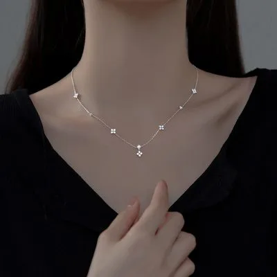 Dây Chuyền Bạc Nữ đính đá CZ Cỏ 4 Lá Veronica LILI 172818 1