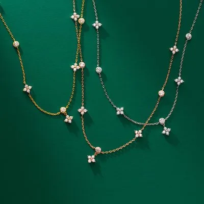 Dây Chuyền Bạc Nữ đính đá CZ Cỏ 4 Lá Veronica LILI 172818 3