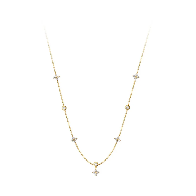 Dây Chuyền Bạc Nữ đính đá CZ Cỏ 4 Lá Veronica LILI 172818 4