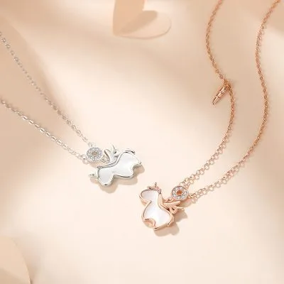 Dây Chuyền Bạc Nữ đính đá CZ Hình Chú Kỳ Lần Dễ Thương Elain LILI 152796 1