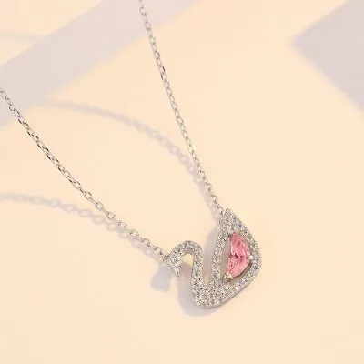 Dây Chuyền Bạc Nữ đính đá CZ Hình Chú Thiên Nga LILI 197559 4
