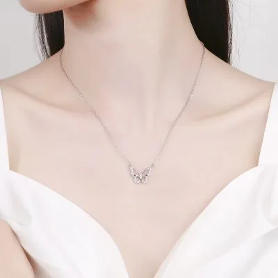 Dây Chuyền Bạc Nữ đính đá CZ Hồ điệp LILI 766953 1