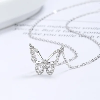 Dây Chuyền Bạc Nữ đính đá CZ Hồ điệp LILI 766953 4