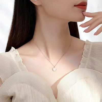Dây Chuyền Bạc Nữ đính đá CZ Mèo Dễ Thương Love Cat LILI 554693 2