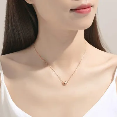 Dây Chuyền Bạc Nữ đính đá CZ Xoay đeo 2 Kiểu Hình Hạt đậu Trái Tim LILI 249585 2