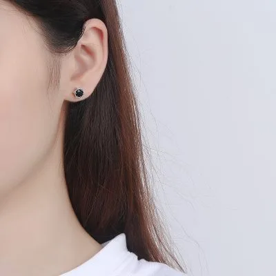 Khuyên Tai Bạc Nữ đính đá CZ Hình Ngôi Sao 6 Cánh Drusilla LILI 189459 4