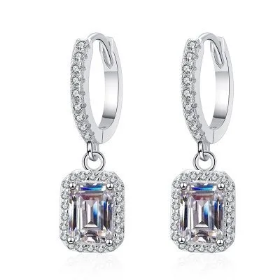 Khuyên Tai Bạc Nữ đính Kim Cương Moissanite Clitus LILI 158495 5