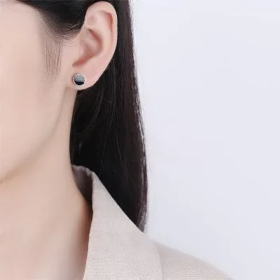 Khuyên Tai Bạc Nữ Tròn Cá Tính Elain LILI 139246 3