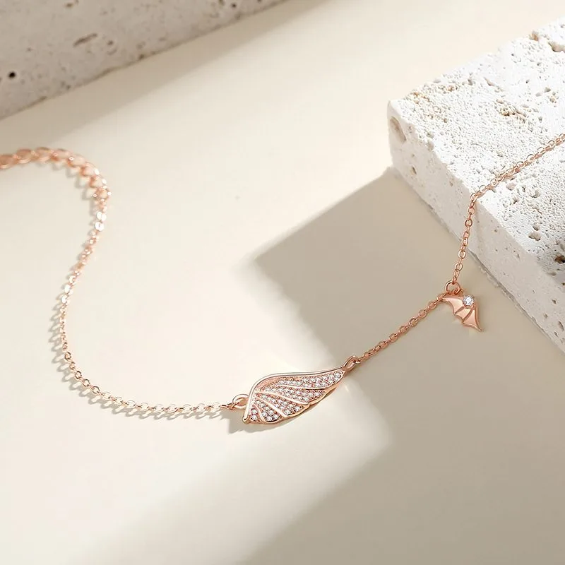 Lắc Tay Bạc Cặp đôi đính đá CZ Thiên Thần Và ác Quỷ LILI 211775 2