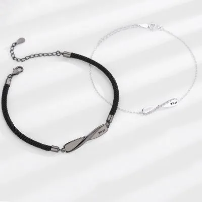 Lắc Tay Bạc Cặp đôi đính đá CZ Tình Yêu Vô Cực LILI 592564 1
