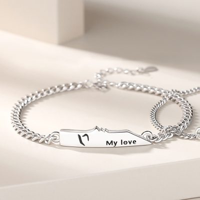 Lắc Tay Bạc Cặp đôi Tình Yêu Nụ Hôn Ngọt Ngào LILI 582864 6