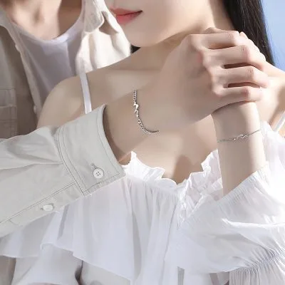 Lắc Tay Bạc Cặp đôi Tình Yêu Sông Và Núi LILI 569371 3
