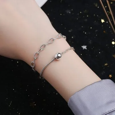 Lắc Tay Bạc Nữ Chuỗi Hạt Tròn Laverna LILI 219665 5