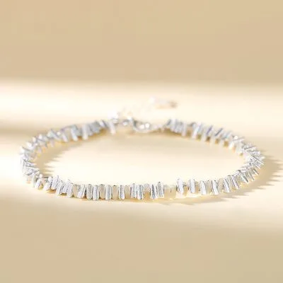 Lắc Tay Bạc Nữ Chuỗi Khối Cách điệu Harold LILI 756356 4