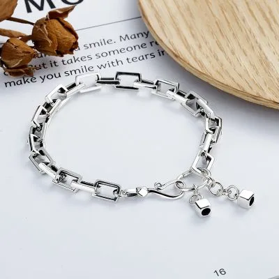 Lắc Tay Bạc Nữ Chuỗi Vuông Cách điệu Thekla LILI 375792 1