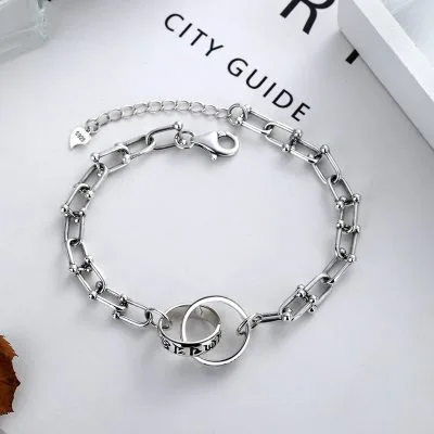 Lắc Tay Bạc Nữ Dạng Chuỗi Hình Nhẫn Cặp Winifred LILI 911143 1