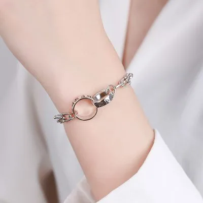 Lắc Tay Bạc Nữ Dạng Chuỗi Hình Nhẫn Cặp Winifred LILI 911143 4