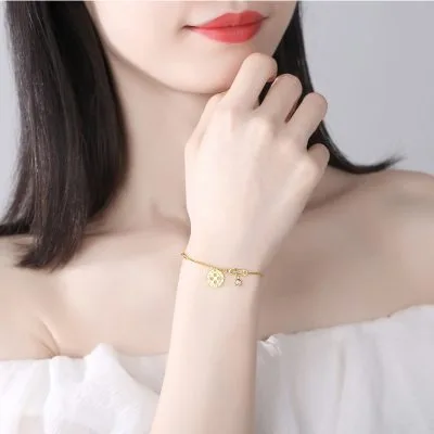 Lắc Tay Bạc Nữ đính đá CZ LOVE LILI 131774 2