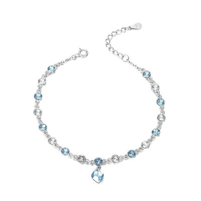 Lắc Tay Bạc Nữ đính đá CZ Dạng Chuỗi đá Theodora LILI 389278 5