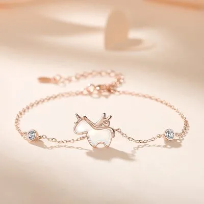 Lắc Tay Bạc Nữ đính đá CZ Hình Chú Kỳ Lân Xinh đẹp LILI 323463 5