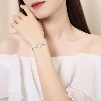 Lắc Tay Bạc Nữ đính đá CZ Hình Vỏ Sò Cosima LILI 815243 2