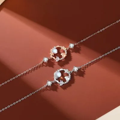 Lắc Tay Bạc Nữ đính đá CZ Thỏ Ngắm Trăng LILI 722163 4