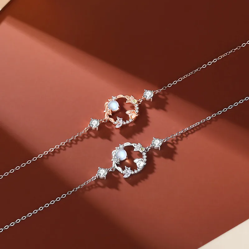 Lắc Tay Bạc Nữ đính đá CZ Thỏ Ngắm Trăng LILI 722163 4