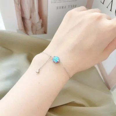 Lắc Tay Bạc Nữ đính Pha Lê Aurora Planet LILI 927191 20