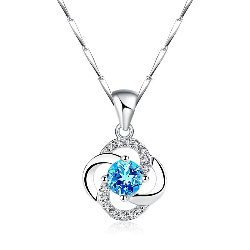 Mặt Dây Chuyền Bạc Nữ đính đá CZ Cỏ 4 Lá LILI 426865 30