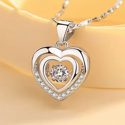 Mặt Dây Chuyền Bạc Nữ đính đá CZ Trái Tim Grainne LILI 262454 1