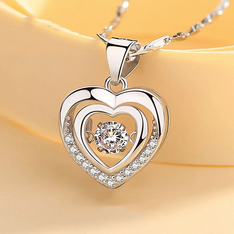 Mặt Dây Chuyền Bạc Nữ đính đá CZ Trái Tim Grainne LILI 262454 1