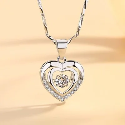 Mặt Dây Chuyền Bạc Nữ đính đá CZ Trái Tim Grainne LILI 262454 2