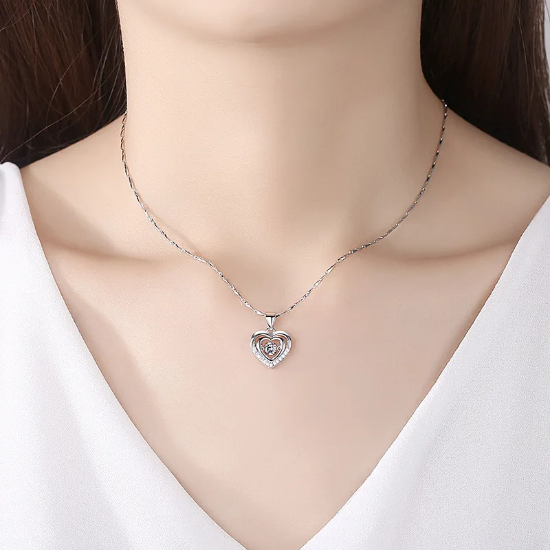 Mặt Dây Chuyền Bạc Nữ đính đá CZ Trái Tim Grainne LILI 262454 4