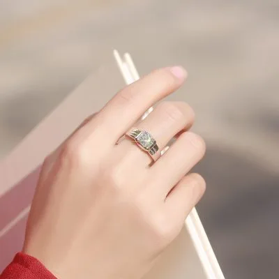 Nhẫn Bạc Nam đính Kim Cương Moissanite Alvar LILI 991867 3