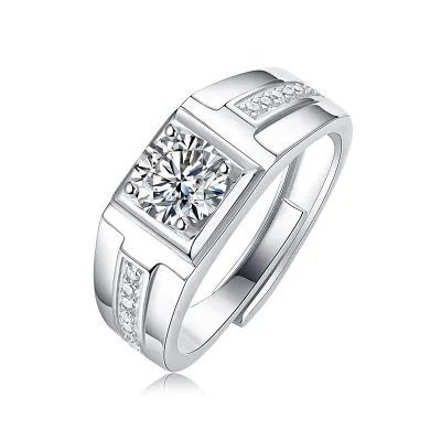 Nhẫn Bạc Nam đính Kim Cương Moissanite Fergal LILI 542484 1