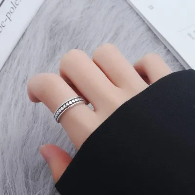 Nhẫn Bạc Nữ Dạng Chuỗi Hình Trái Tim Sweetie LILI 513275 4