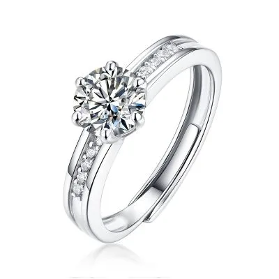 Nhẫn Bạc Nữ đính Kim Cương Moissanite Griselda LILI 338466 1