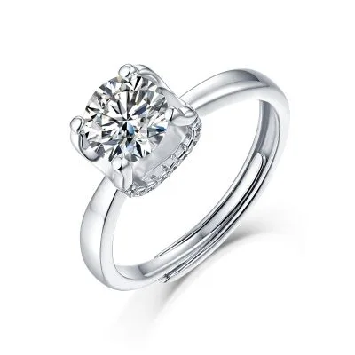 Nhẫn Bạc Nữ đính Kim Cương Moissanite Iphigenia LILI 796128 1
