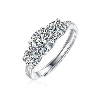 Nhẫn Bạc Nữ đính Kim Cương Moissanite Lucasta LILI 853358 1