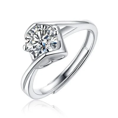 Nhẫn Bạc Nữ đính Kim Cương Moissanite Hình Trái Tim Bernice LILI 944677 1