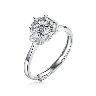 Nhẫn Bạc Nữ đính Kim Cương Moissanite Vương Miện Nữ Hoàng Kerenza LILI 299986 5
