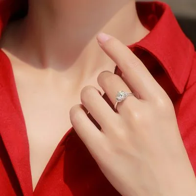 Nhẫn Bạc Nữ đính Kim Cương Moissanite Vương Miện Nữ Hoàng Kerenza LILI 299986 6